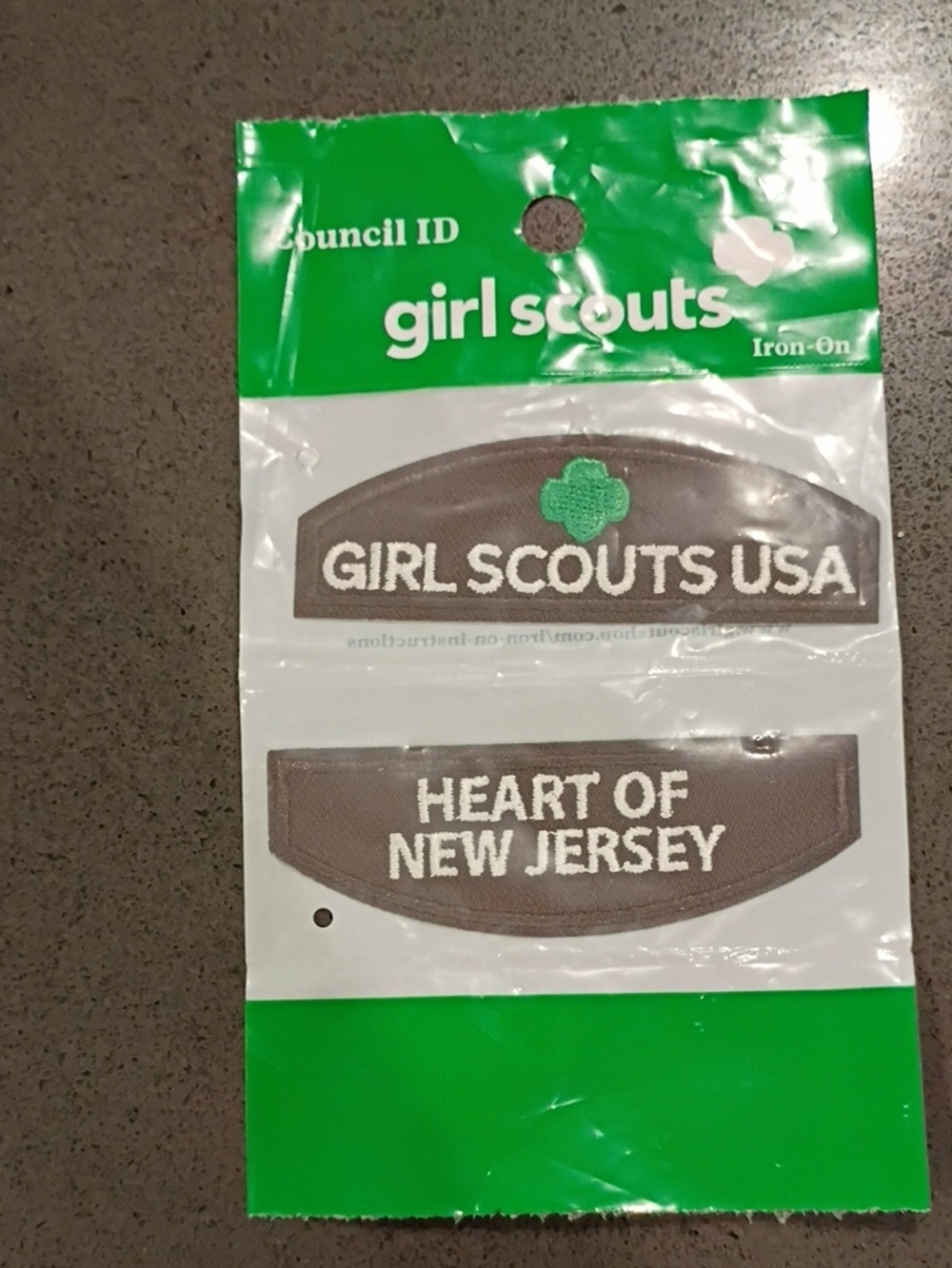Girl Scouts USA Iron-On Patches – Brown & Green